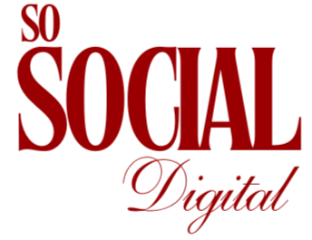 Red text 'SO SOCIAL Digital' on a white background